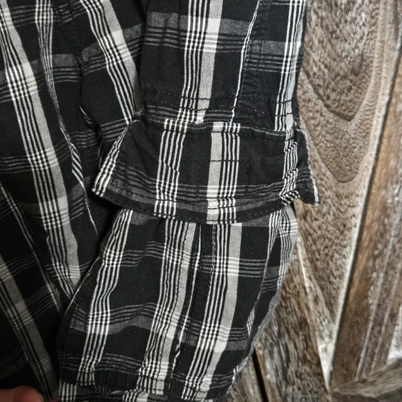 Baileys Pt. Plaid Cargo Shorts Boys Size 10 Black - Picture 5 of 10